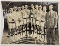 1953-54 Minneapolis Lakers Team Signed 9.5x13 Photo w/ JSA LOA