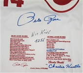 Pete Rose Autographed & Multi-Inscribed Custom Stat Jersey LE #175/500