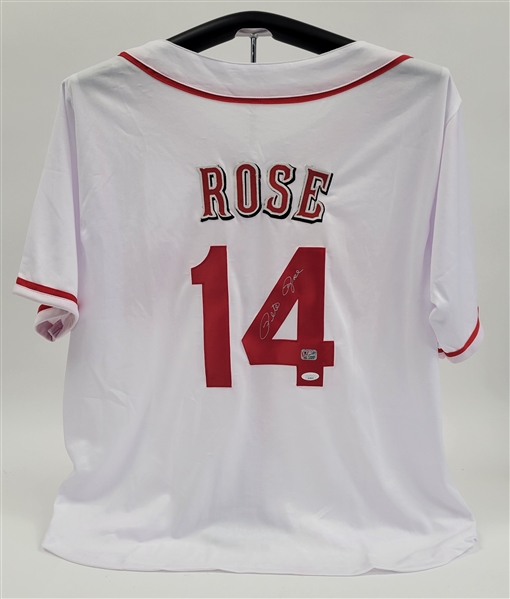 Pete Rose Autographed Custom Jersey JSA