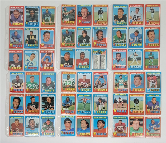 1971 Topps Football Complete Set w/Terry Bradshaw Rookie Card