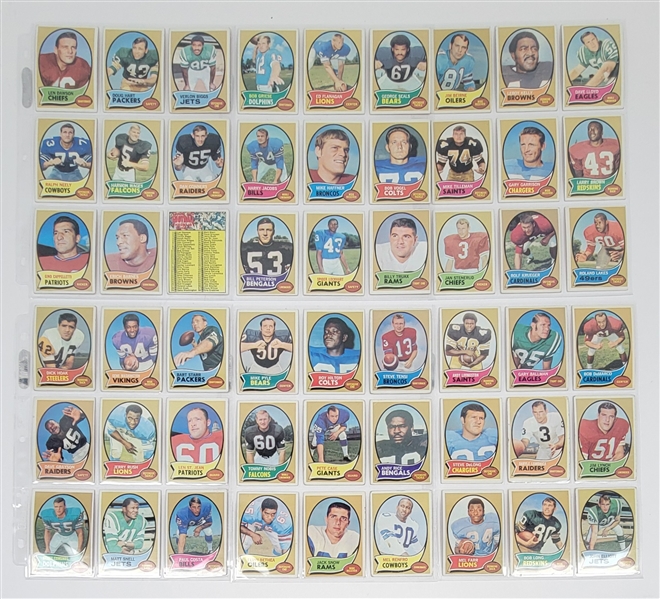 1970 Topps Football Compete Set w/ OJ Simpson Rookie Card
