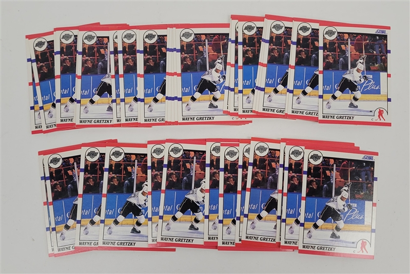 Collection of Wayne Gretzky 1990 Score Hockey Cards