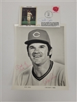 Pete Rose Autographed 8x10 Photo & Envelope