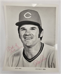 Pete Rose Autographed 8x10 Photo & Envelope