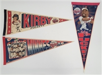 Lot of 3 Kirby Puckett Pennants