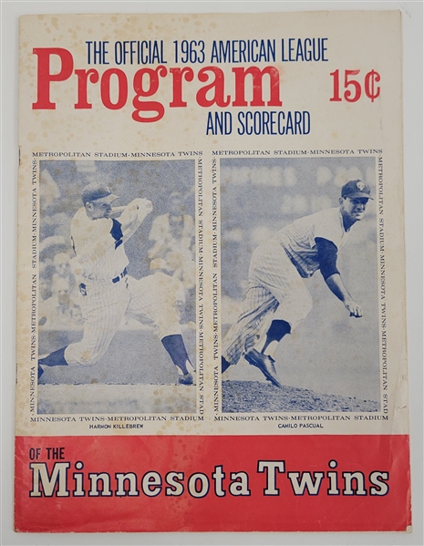 Minnesota Twins 1963 Program & Scorecard