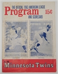 Minnesota Twins 1963 Program & Scorecard