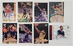 NBA Lot of 8 Autographed Scoreboard Basketball Insert Cards 