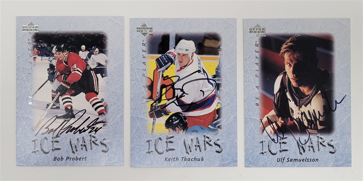 NHL Lot of 3 Signed Ice War Hockey Cards 