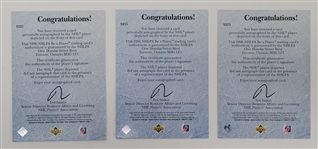 NHL Lot of 3 Signed Ice War Hockey Cards 