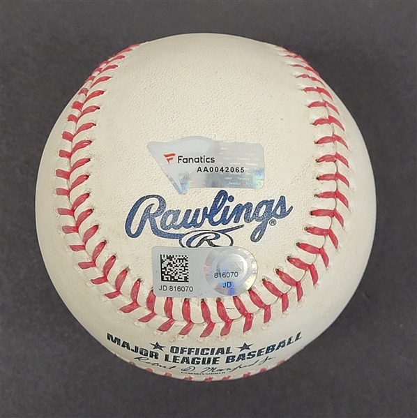Game Used Baseball w/ Fanatics & MLB Authentication