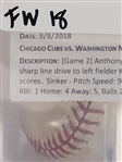 Chicago Cubs Game Used Baseball w/ Fanatics MLB Authentication