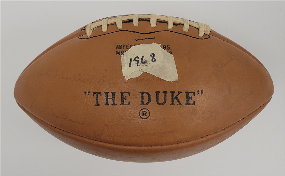 1968 Green Bay Packers Football w/ Facsimile Signatures 