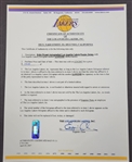 Kobe Bryant Autographed Los Angeles Lakers Jersey w/ Lakers LOA