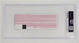 Alexander Ovechkin Autographed Commemorative Ticket From Game in Which He Passed Gordie Howe in Goals PSA 9 Auto 10