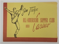 Jim Thorpe Autographed 8x10 Photo w/ Birthday Invitation Beckett LOA