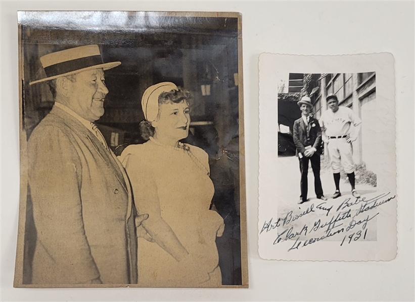 Lot of 2 Original Vintage Babe Ruth & Jim Thorpe Photographs