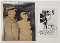 Lot of 2 Original Vintage Babe Ruth & Jim Thorpe Photographs