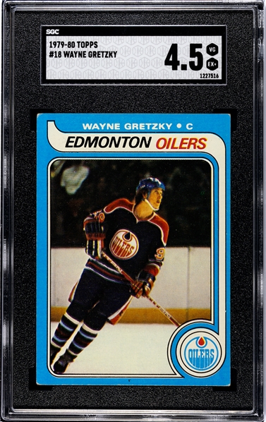 Wayne Gretzky 1979-80 Topps #18 Rookie Card SGC 4.5