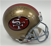 Joe Montana Autographed & Multi-Inscribed Limited Edition San Francisco 49ers Full Size Pro Line Authentic Helmet LE #38/249
