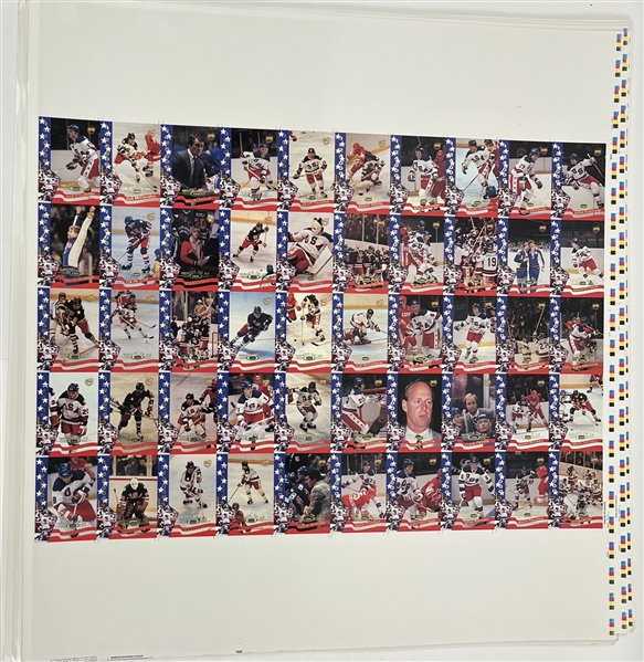 Lot of (20) RARE Uncut 1995 Signature Rookies Miracle on Ice Card Sheets