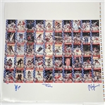 Herb Brooks, Mike Eruzione, & Jim Craig Autographed 1980 Olympic Hockey Team Uncut Card Sheet PSA/DNA