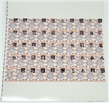 Herb Brooks, Mike Eruzione, & Jim Craig Autographed 1980 Olympic Hockey Team Uncut Card Sheet PSA/DNA