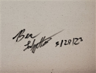 1980 Miracle Hockey Team Autographed & Hometown Inscribed Original Ben Labuzzetta 30x40 Canvas Painting Beckett