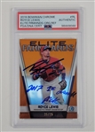 Royce Lewis Autographed & Inscribed 2019 Bowman Chrome Elite Farmhands Orange Refractor Card LE #25/25 PSA/DNA Authentic