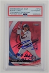 Royce Lewis Autographed & Inscribed 2020 Bowmans Best Top Prospects Red Refractor Card LE #8/10 PSA/DNA Authentic