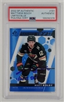 Matt Boldy Autographed & Inscribed 2022 SP Authentic #101 Limited Blue Rookie Card LE #198/399 PSA/DNA Authentic