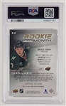 Brock Faber Autographed 2023 UD Game Dated Moments Rookie of the Month Rookie Card PSA Auto 10