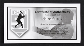 Ichiro Suzuki 2001 Autographed Inscribed Rookie of the Year & AL MVP Game Model Mizuno Bat w/ Ichiro COA